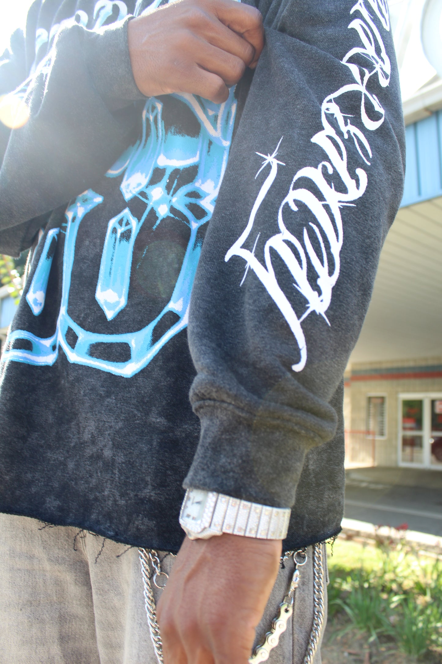 Currency Rose Oversized Acid Wash Tee