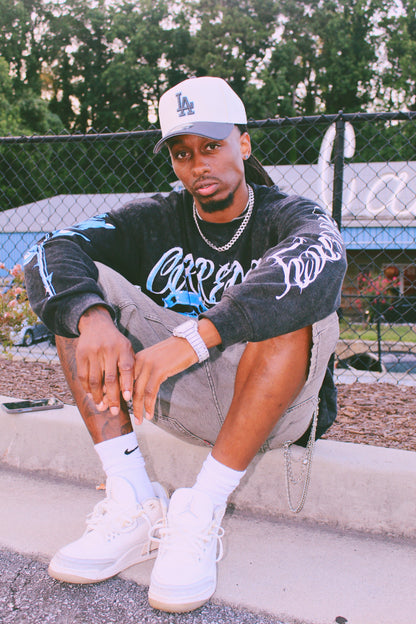 Currency Rose Oversized Acid Wash Tee