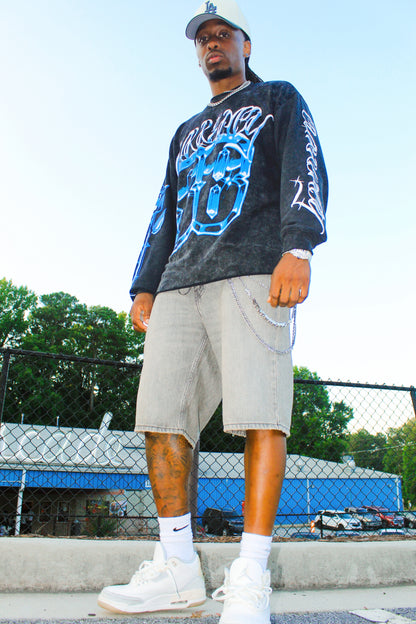 Currency Rose Oversized Acid Wash Tee